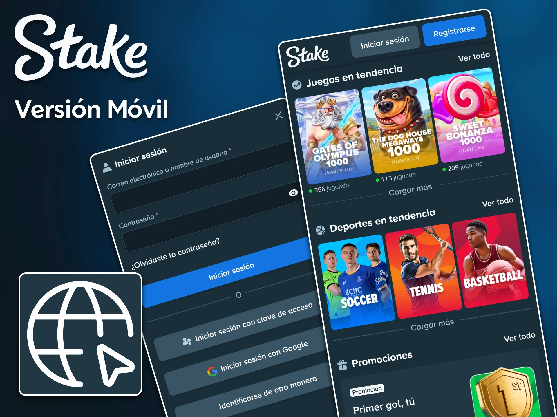 Apuesta cómodamente desde cualquier navegador utilizando la versión móvil optimizada del sitio web de Stake.